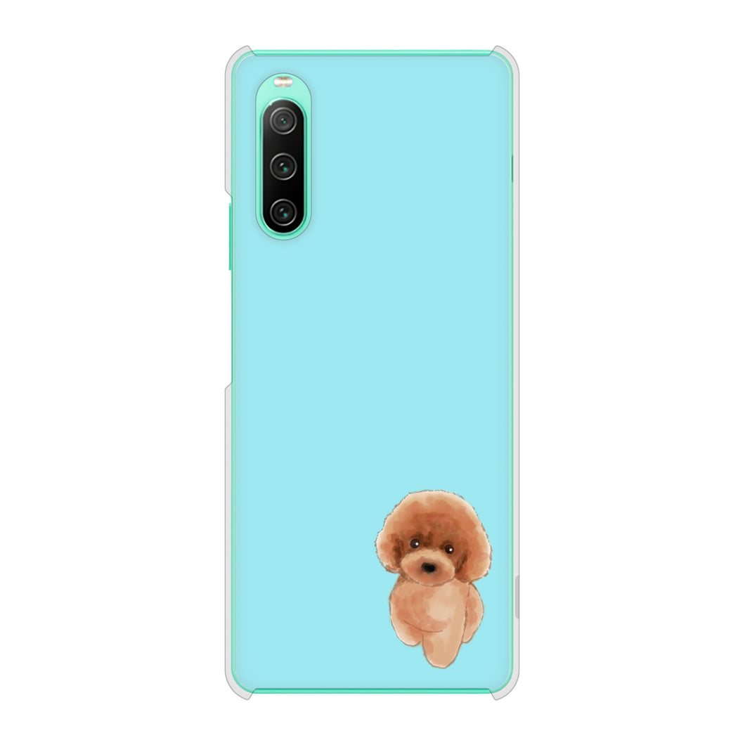 Xperia 10 IV SO-52C docomo 高画質仕上げ 背面印刷 ハードケース トイプードルレッド
