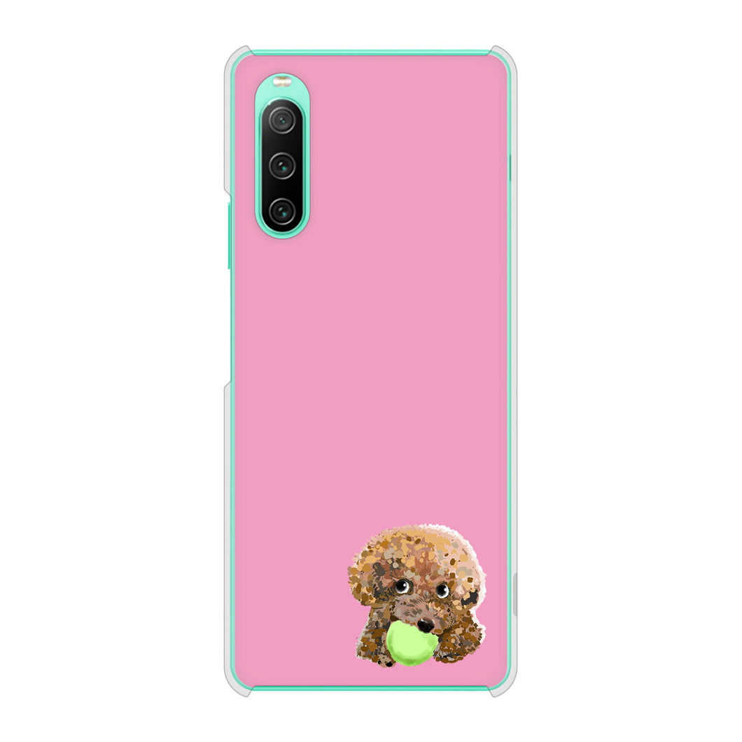 Xperia 10 IV SO-52C docomo 高画質仕上げ 背面印刷 ハードケース トイプードル&ボール