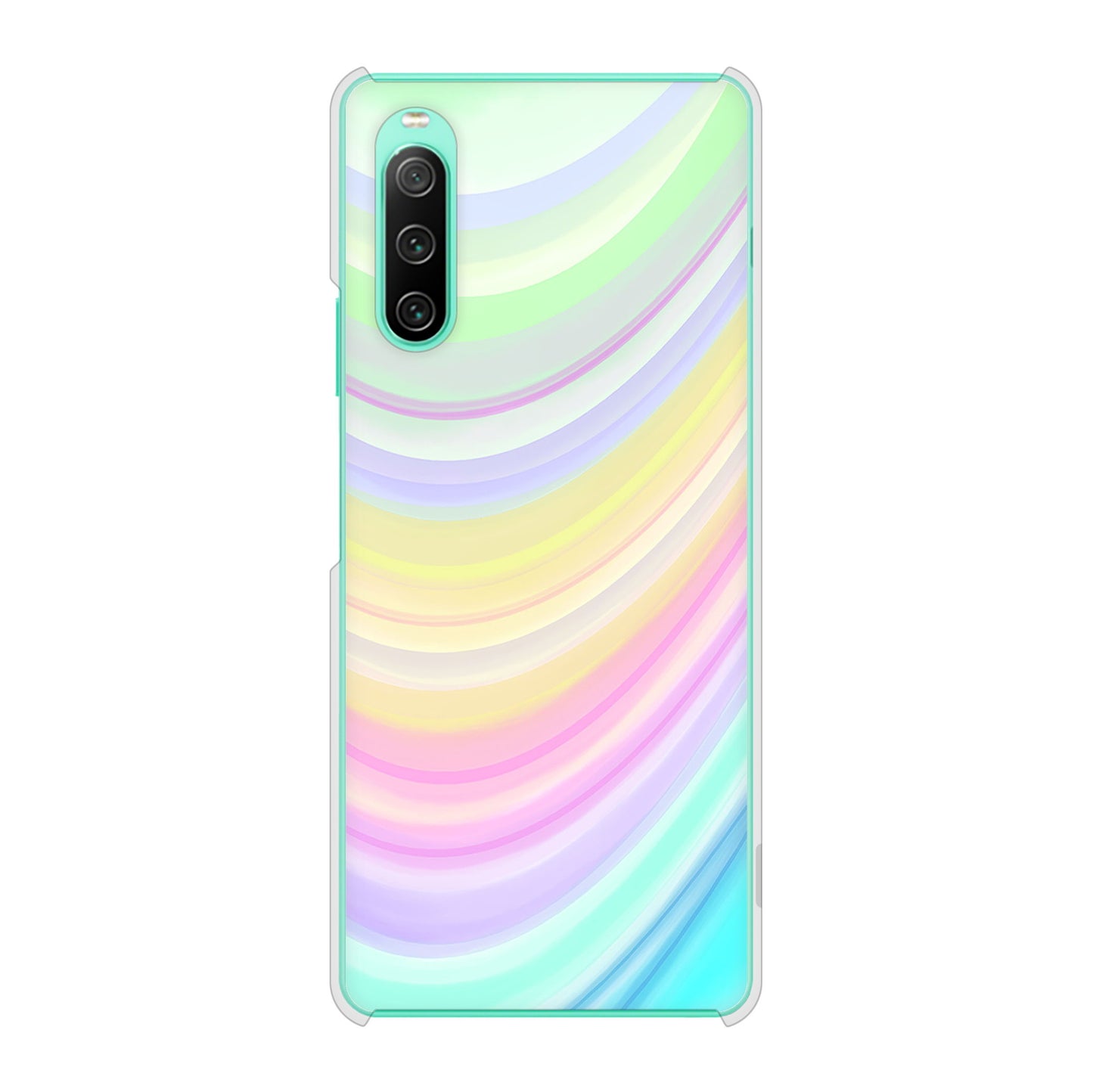 Xperia 10 IV SO-52C docomo 高画質仕上げ 背面印刷 ハードケース レインボー