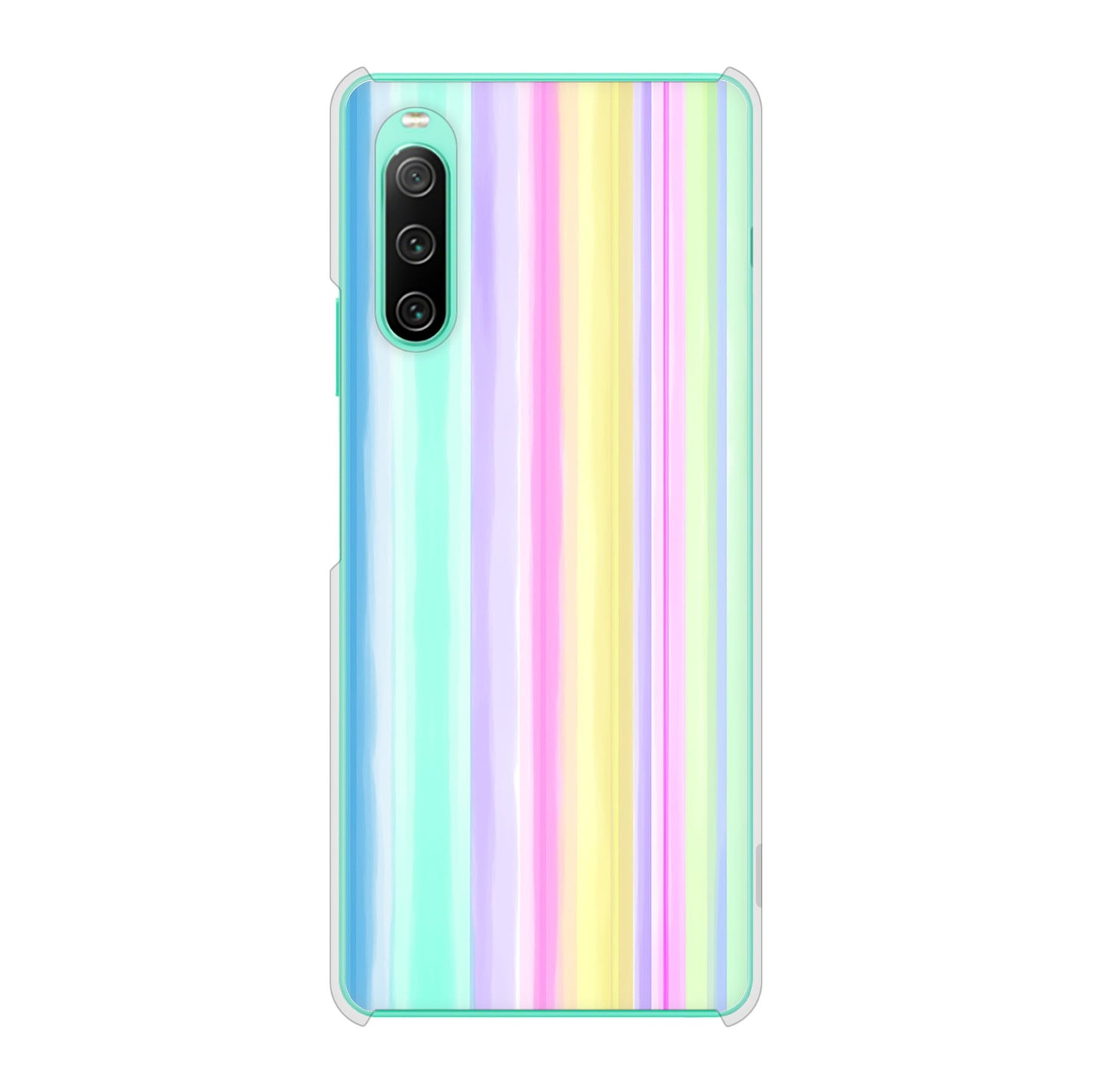 Xperia 10 IV SO-52C docomo 高画質仕上げ 背面印刷 ハードケース レインボー