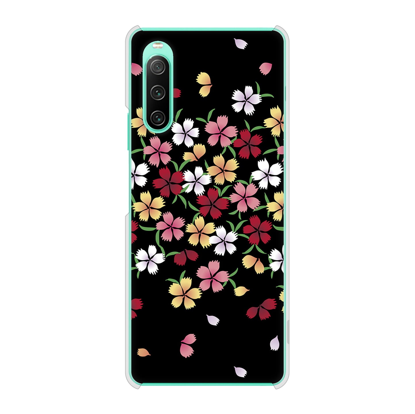 Xperia 10 IV SO-52C docomo 高画質仕上げ 背面印刷 ハードケース 和花柄