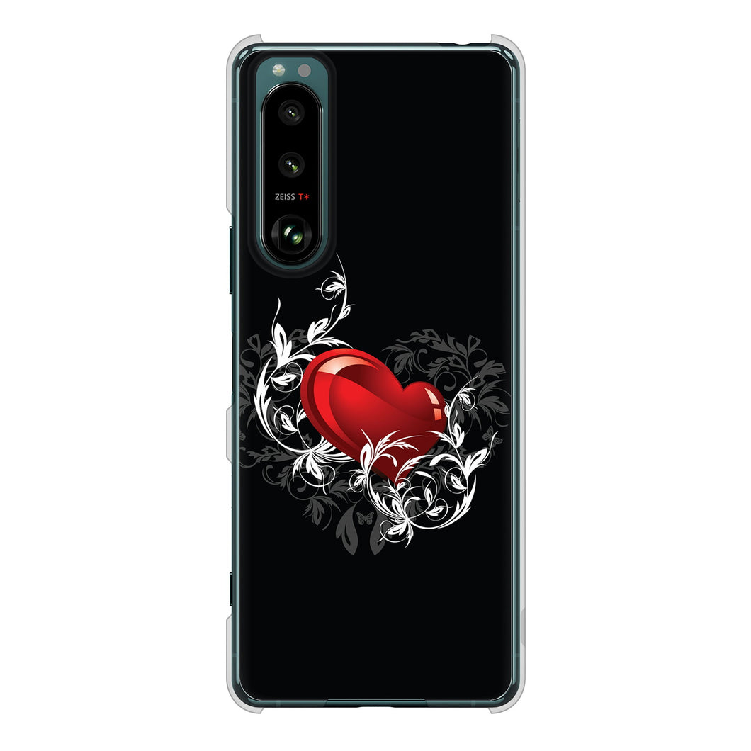 Xperia 5 III SO-53B docomo 高画質仕上げ 背面印刷 ハードケース きらめきハート