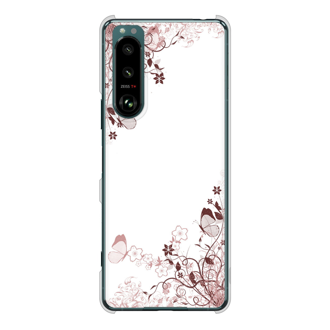 Xperia 5 III SO-53B docomo 高画質仕上げ 背面印刷 ハードケース バタフライ