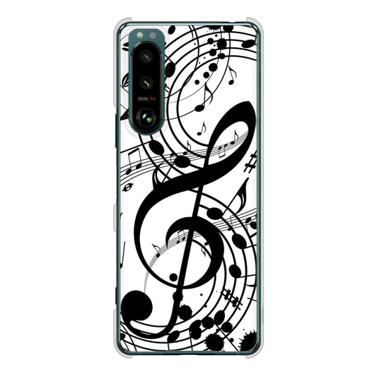 Xperia 5 III SO-53B docomo 高画質仕上げ 背面印刷 ハードケース 音符