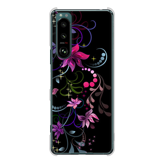Xperia 5 III SO-53B docomo 高画質仕上げ 背面印刷 ハードケース 【263 闇に浮かぶ華】