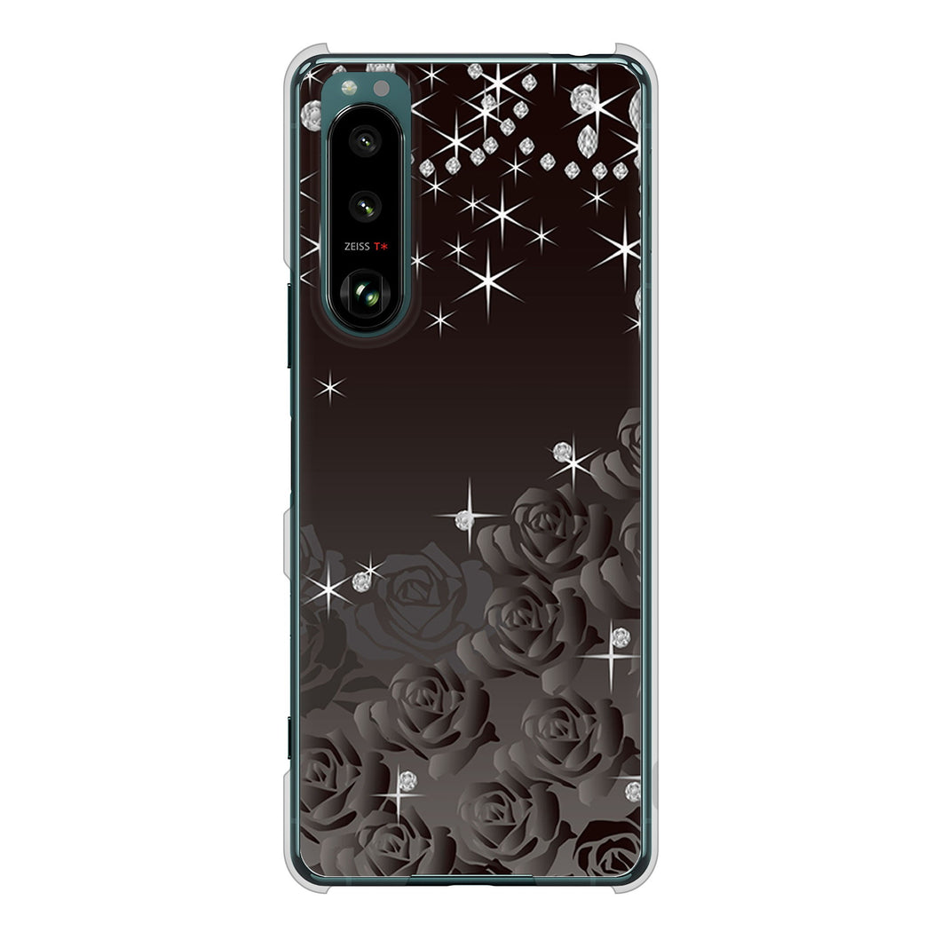 Xperia 5 III SO-53B docomo 高画質仕上げ 背面印刷 ハードケース ロマンチックなバラ