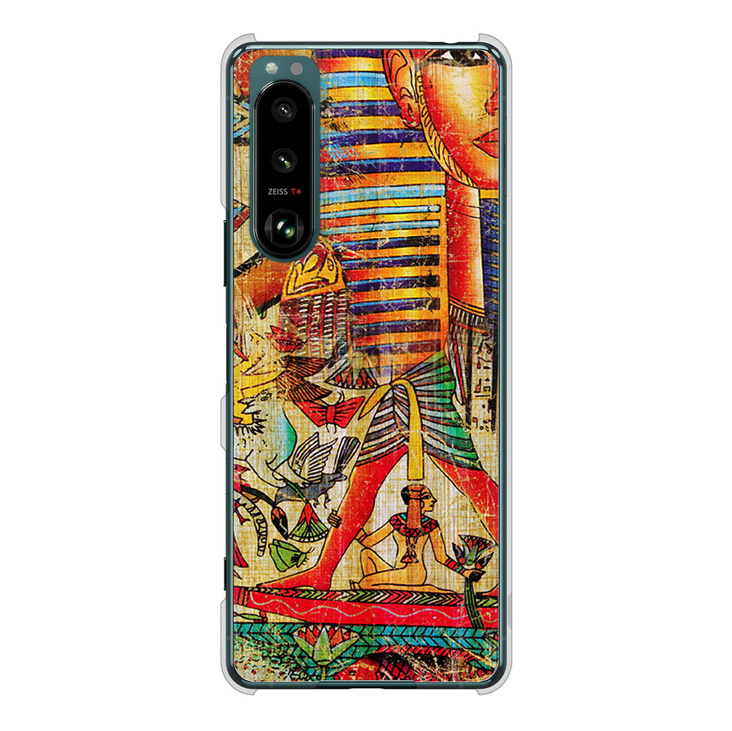 Xperia 5 III SO-53B docomo 高画質仕上げ 背面印刷 ハードケース 【329 ナイル ツタンカーメン】