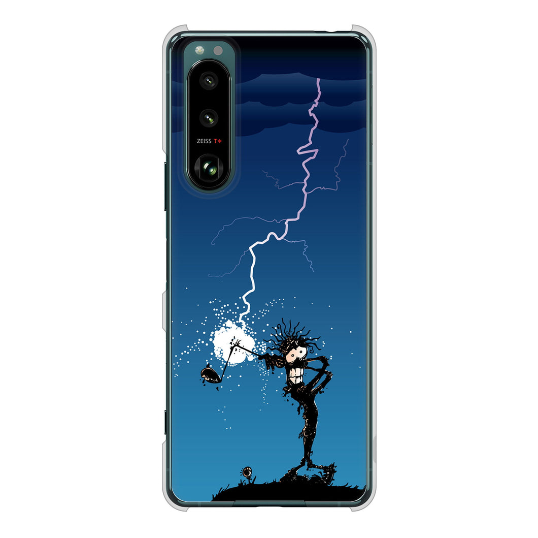 Xperia 5 III SO-53B docomo 高画質仕上げ 背面印刷 ハードケース 【417 ゴルファーの苦難】