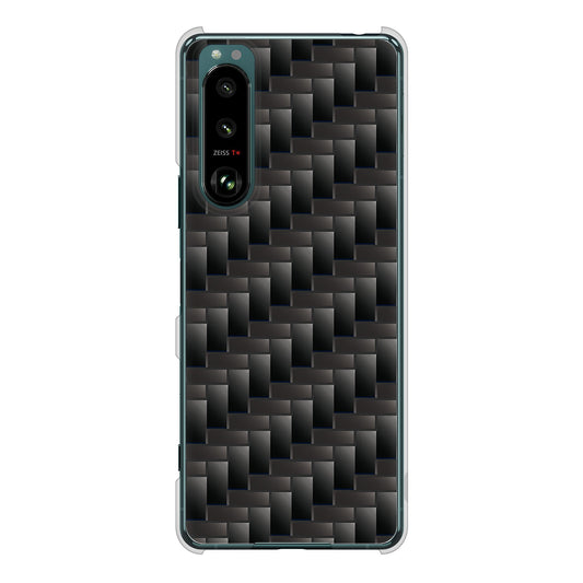 Xperia 5 III SO-53B docomo 高画質仕上げ 背面印刷 ハードケース 【461 カーボン】