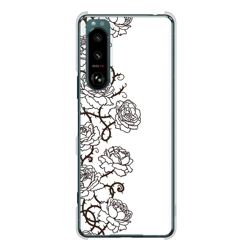 Xperia 5 III SO-53B docomo 高画質仕上げ 背面印刷 ハードケース 【467 イバラ】