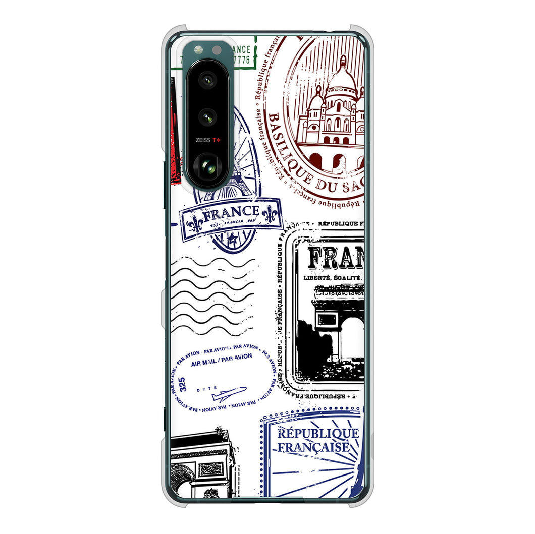 Xperia 5 III SO-53B docomo 高画質仕上げ 背面印刷 ハードケース LOVE フランス