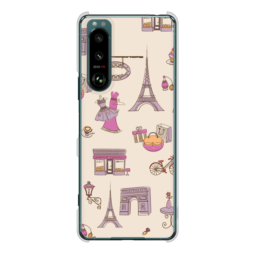 Xperia 5 III SO-53B docomo 高画質仕上げ 背面印刷 ハードケース LOVE フランス