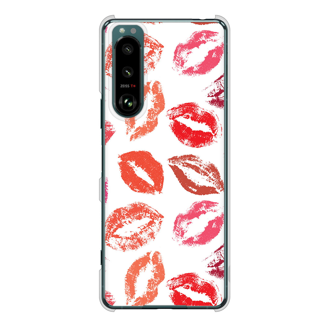 Xperia 5 III SO-53B docomo 高画質仕上げ 背面印刷 ハードケース 【734 キスkissキス】