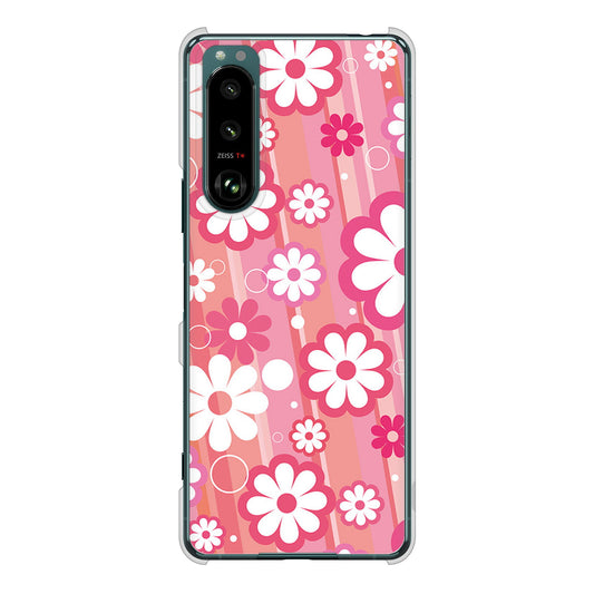 Xperia 5 III SO-53B docomo 高画質仕上げ 背面印刷 ハードケース 【751 マーガレット(ピンク系)】