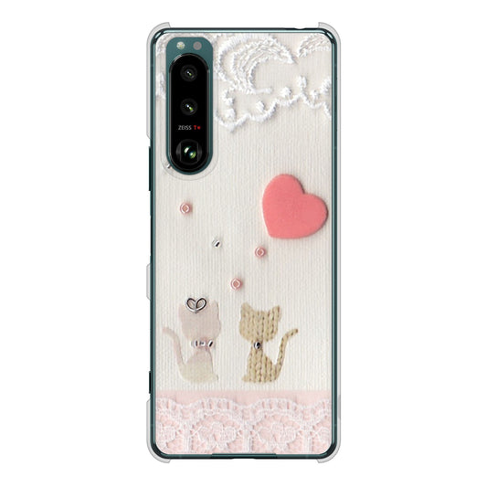 Xperia 5 III SO-53B docomo 高画質仕上げ 背面印刷 ハードケース クラフト写真ネコ