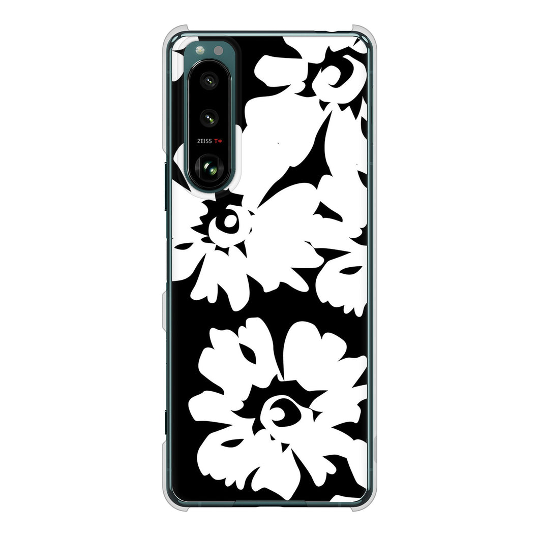 Xperia 5 III SO-53B docomo 高画質仕上げ 背面印刷 ハードケース 【1215 モダンフラワー】