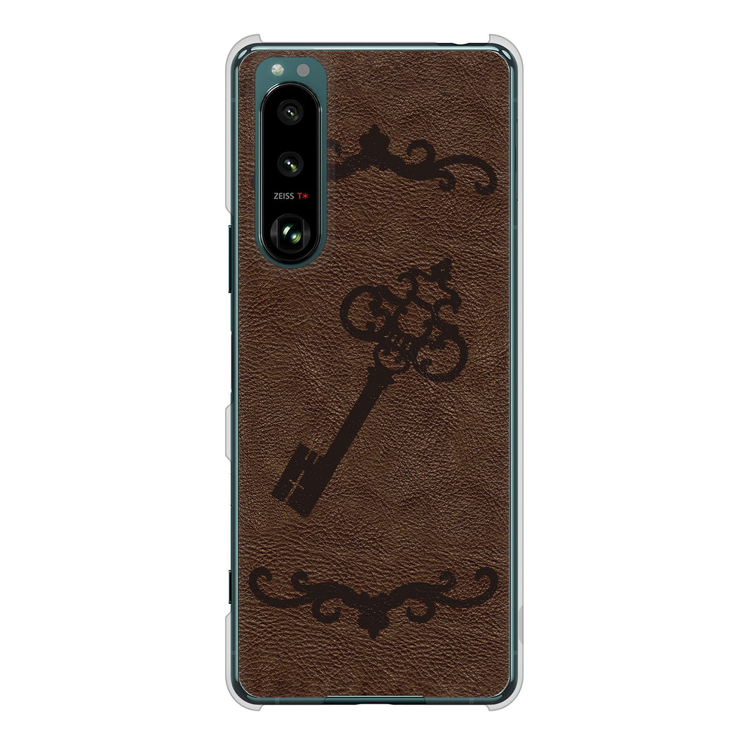 Xperia 5 III SO-53B docomo 高画質仕上げ 背面印刷 ハードケース レザー風