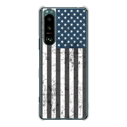Xperia 5 III SO-53B docomo 高画質仕上げ 背面印刷 ハードケース 【EK864 アメリカンフラッグビンテージ】