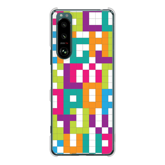 Xperia 5 III SO-53B docomo 高画質仕上げ 背面印刷 ハードケース 【IB916 ブロックアルファベット】