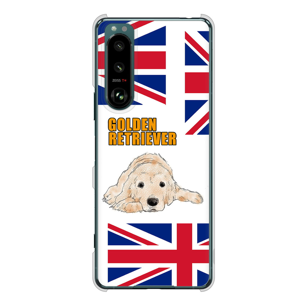 Xperia 5 III SO-53B docomo 高画質仕上げ 背面印刷 ハードケース ゴールデンレトリバー