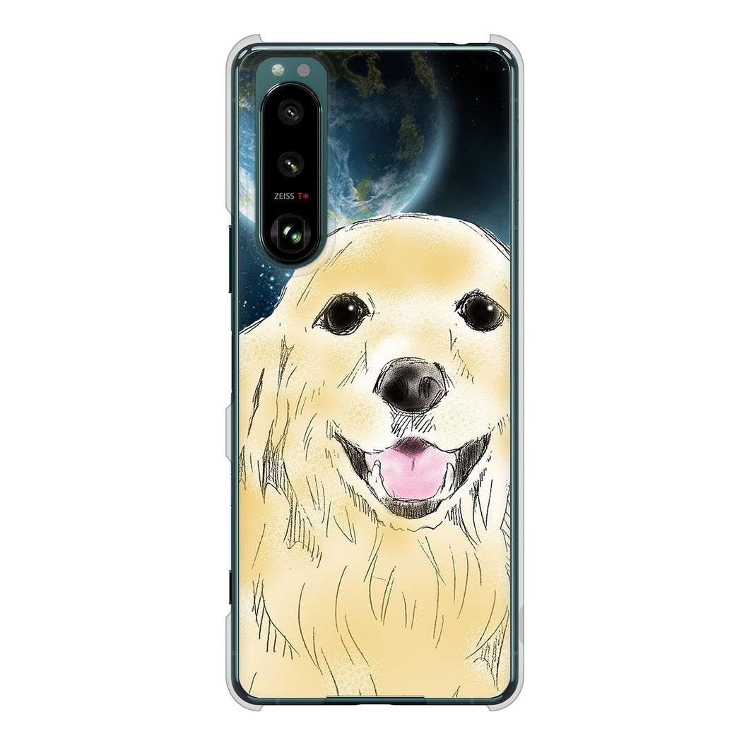Xperia 5 III SO-53B docomo 高画質仕上げ 背面印刷 ハードケース ゴールデンレトリバー