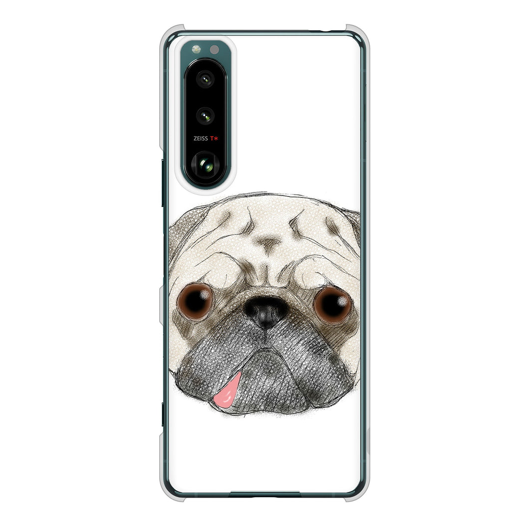 Xperia 5 III SO-53B docomo 高画質仕上げ 背面印刷 ハードケース パグ