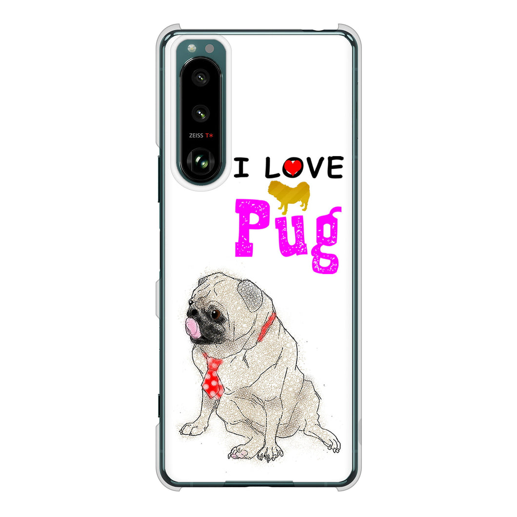 Xperia 5 III SO-53B docomo 高画質仕上げ 背面印刷 ハードケース パグ