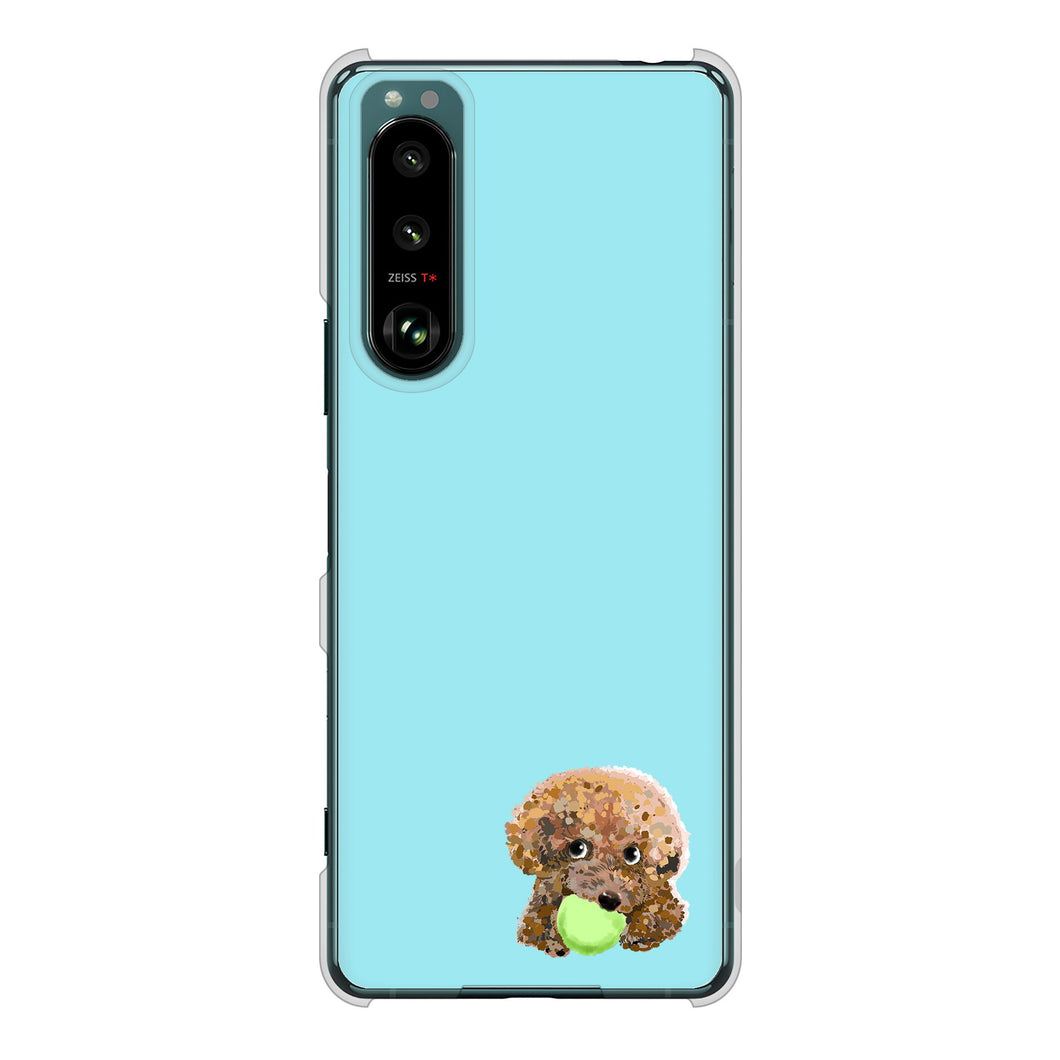 Xperia 5 III SO-53B docomo 高画質仕上げ 背面印刷 ハードケース トイプードル&ボール