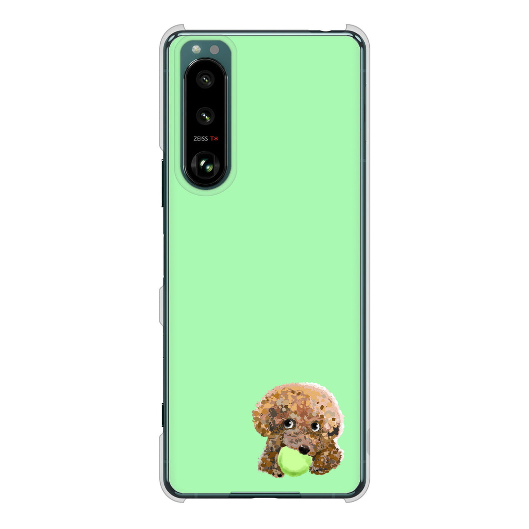 Xperia 5 III SO-53B docomo 高画質仕上げ 背面印刷 ハードケース トイプードル&ボール
