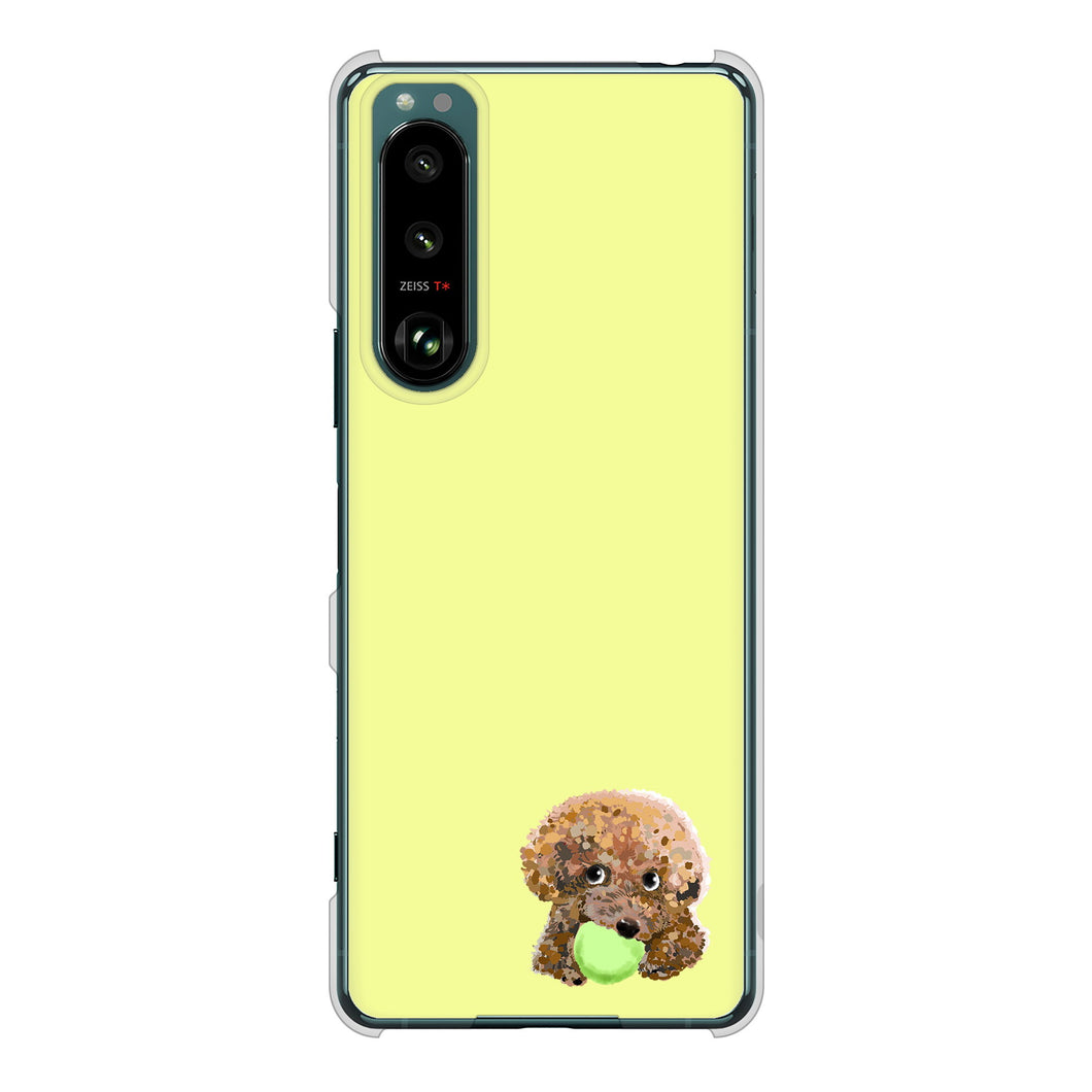 Xperia 5 III SO-53B docomo 高画質仕上げ 背面印刷 ハードケース トイプードル&ボール