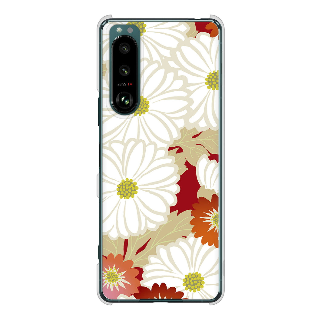 Xperia 5 III SO-53B docomo 高画質仕上げ 背面印刷 ハードケース 和花柄