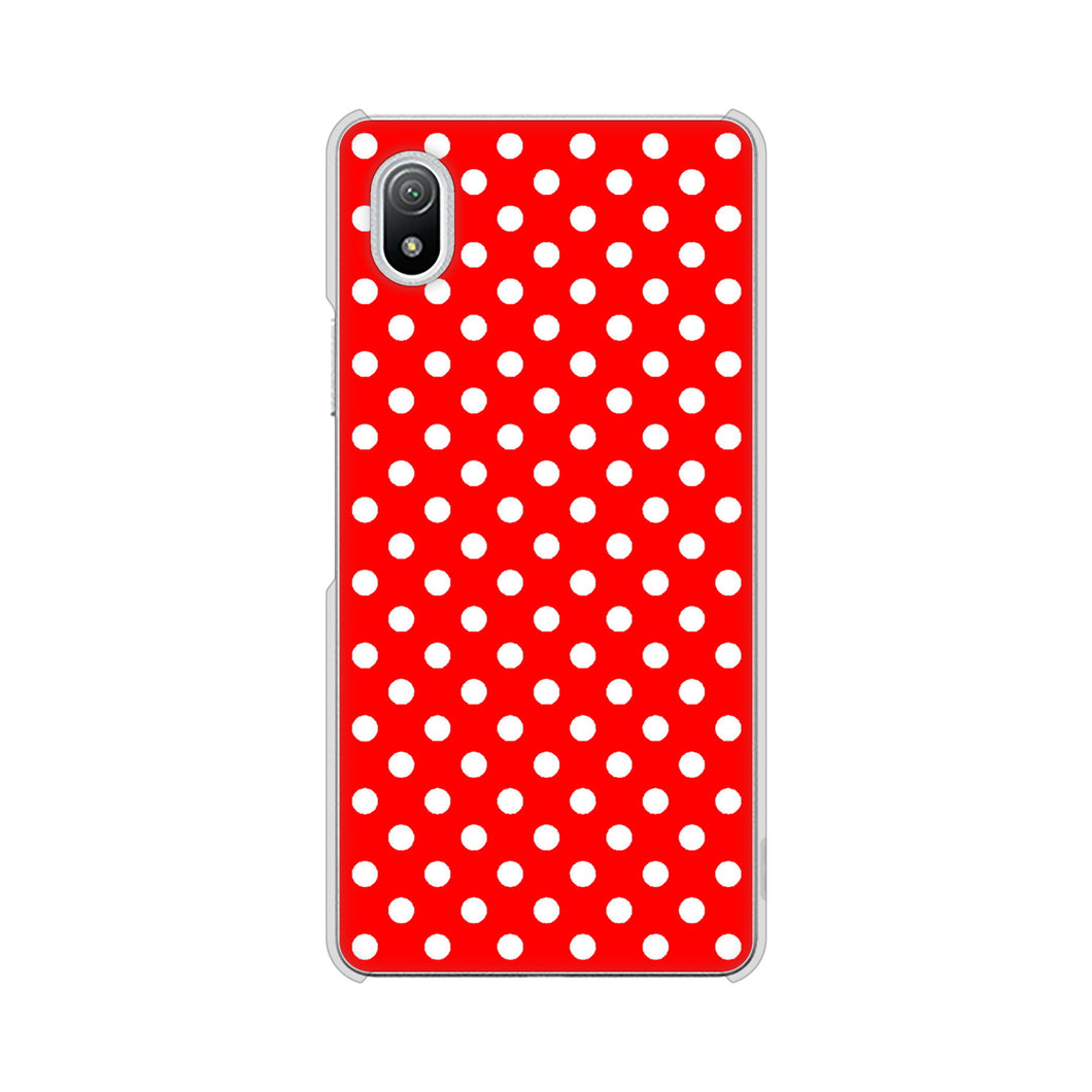 Xperia Ace III SO-53C docomo 高画質仕上げ 背面印刷 ハードケース シンプル柄(水玉)