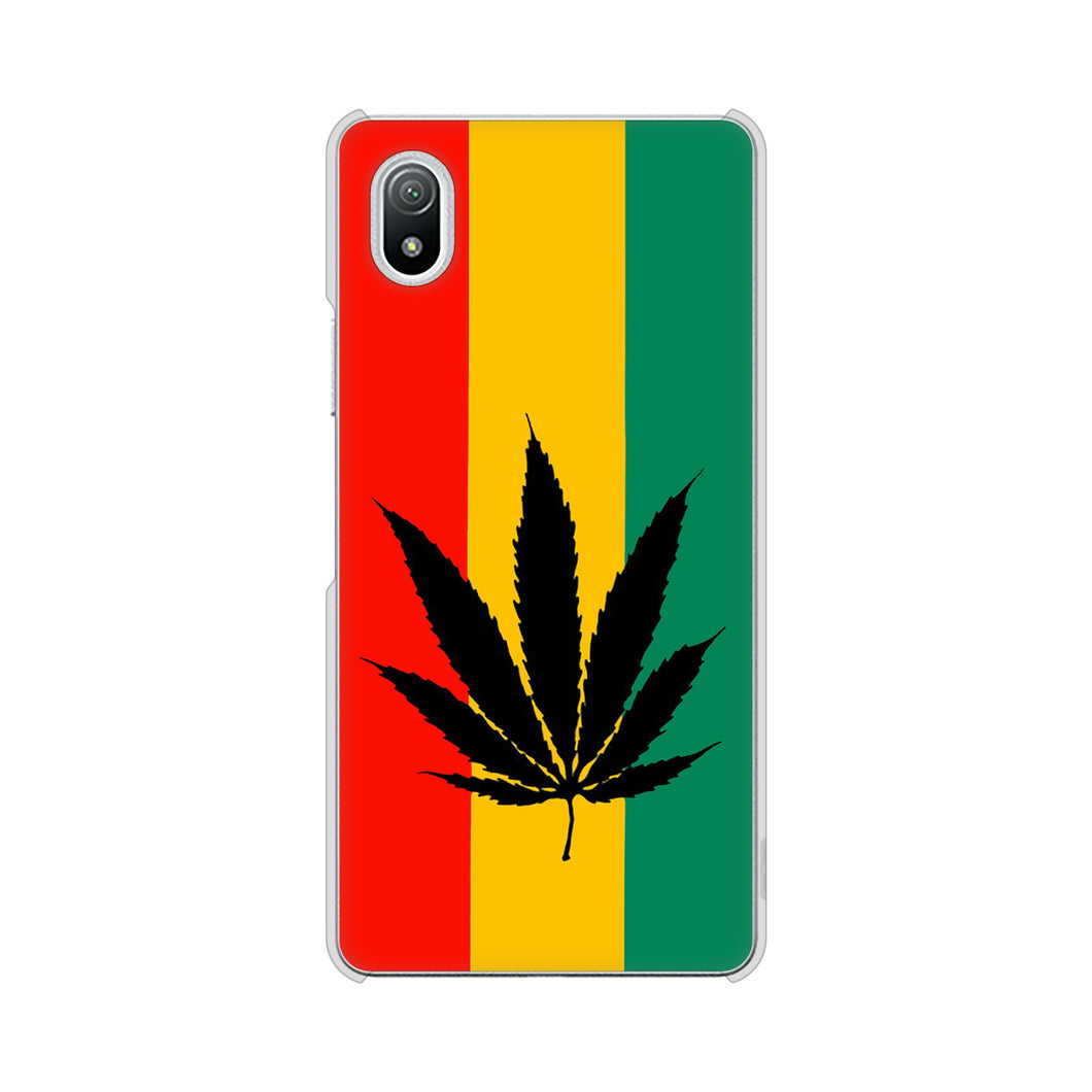 Xperia Ace III SO-53C docomo 高画質仕上げ 背面印刷 ハードケース 【083 大麻ラスタカラー】