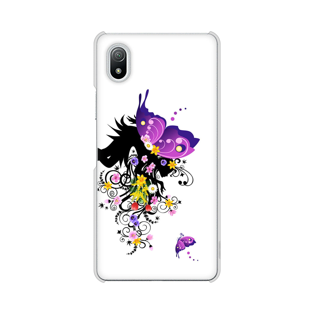 Xperia Ace III SO-53C docomo 高画質仕上げ 背面印刷 ハードケース バタフライ