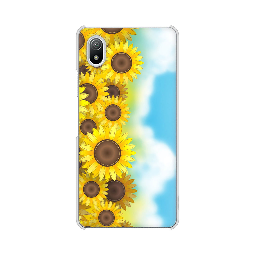 Xperia Ace III SO-53C docomo 高画質仕上げ 背面印刷 ハードケース 【148 ひまわり畑】