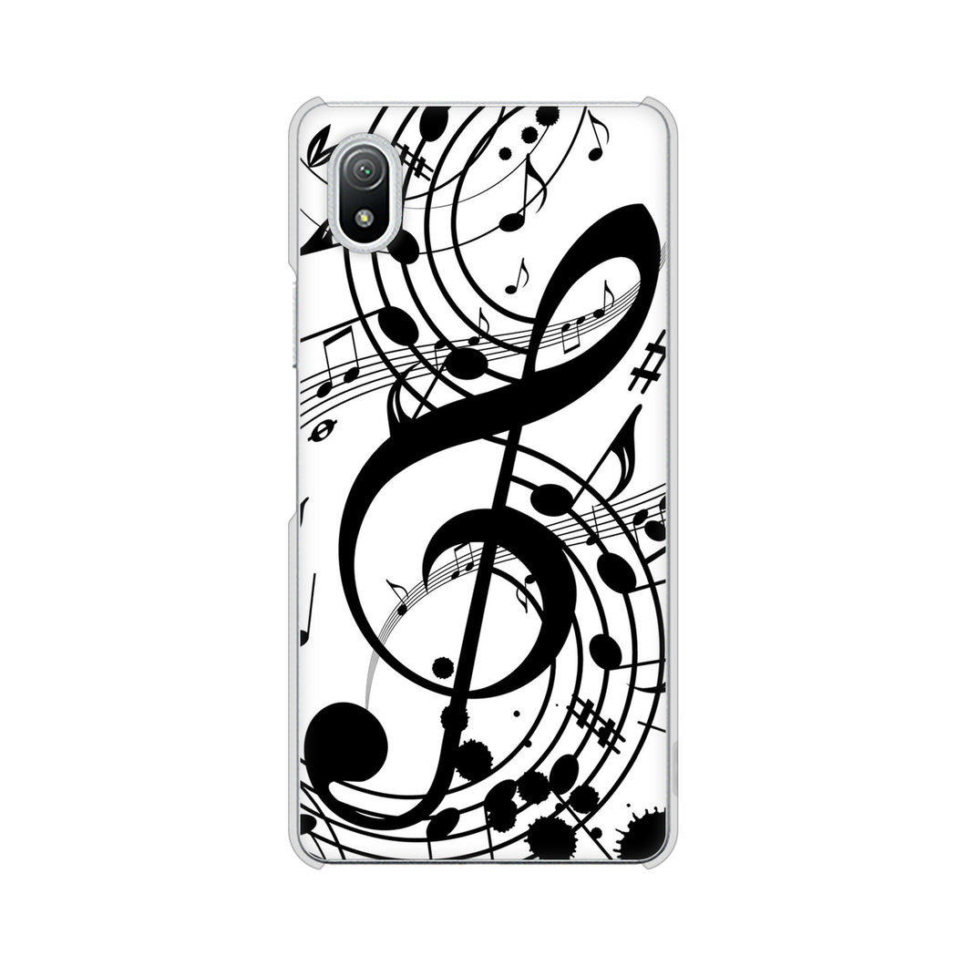 Xperia Ace III SO-53C docomo 高画質仕上げ 背面印刷 ハードケース 音符