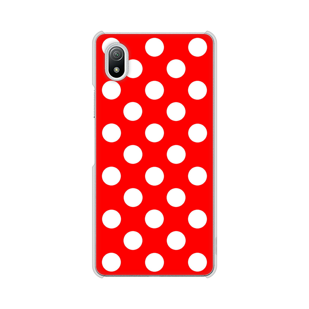 Xperia Ace III SO-53C docomo 高画質仕上げ 背面印刷 ハードケース シンプル柄(水玉)