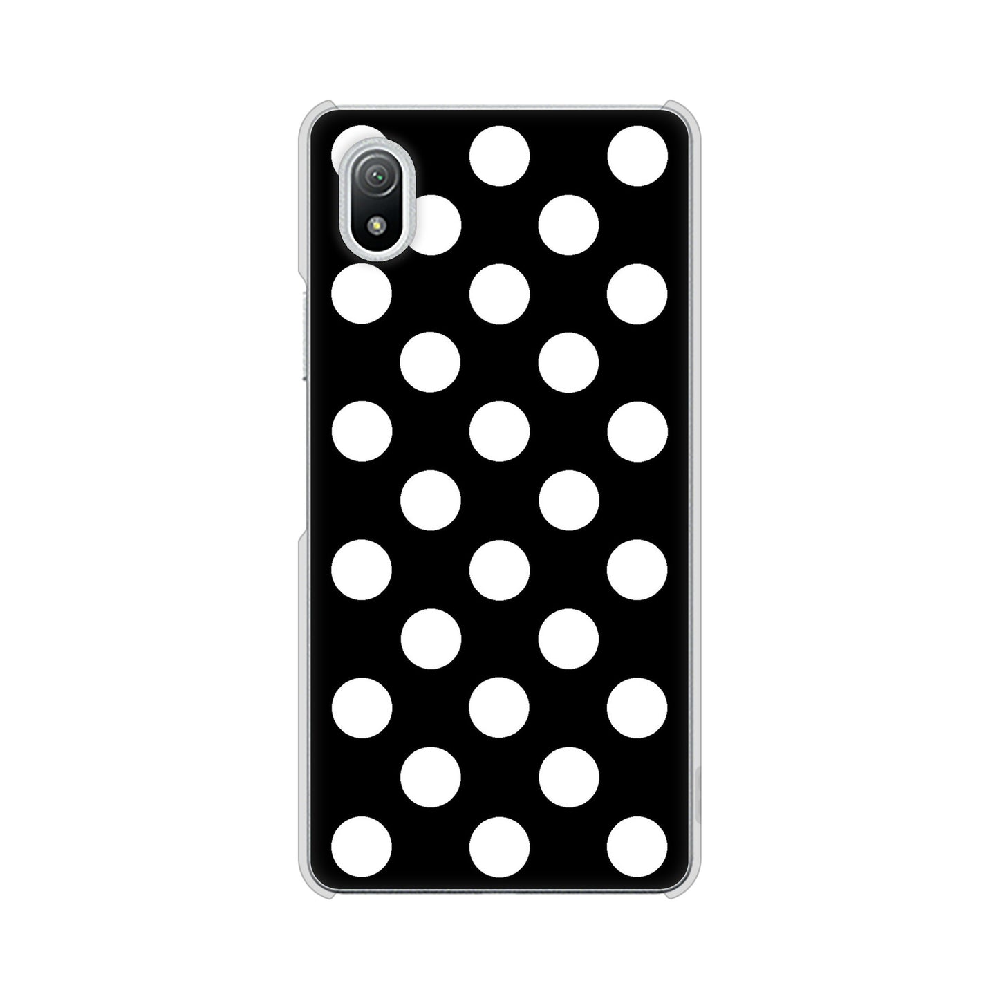 Xperia Ace III SO-53C docomo 高画質仕上げ 背面印刷 ハードケース シンプル柄(水玉)