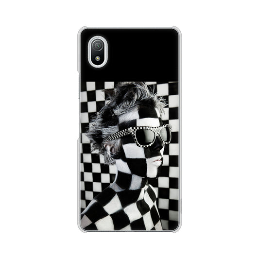 Xperia Ace III SO-53C docomo 高画質仕上げ 背面印刷 ハードケース 【357 bk&wh】