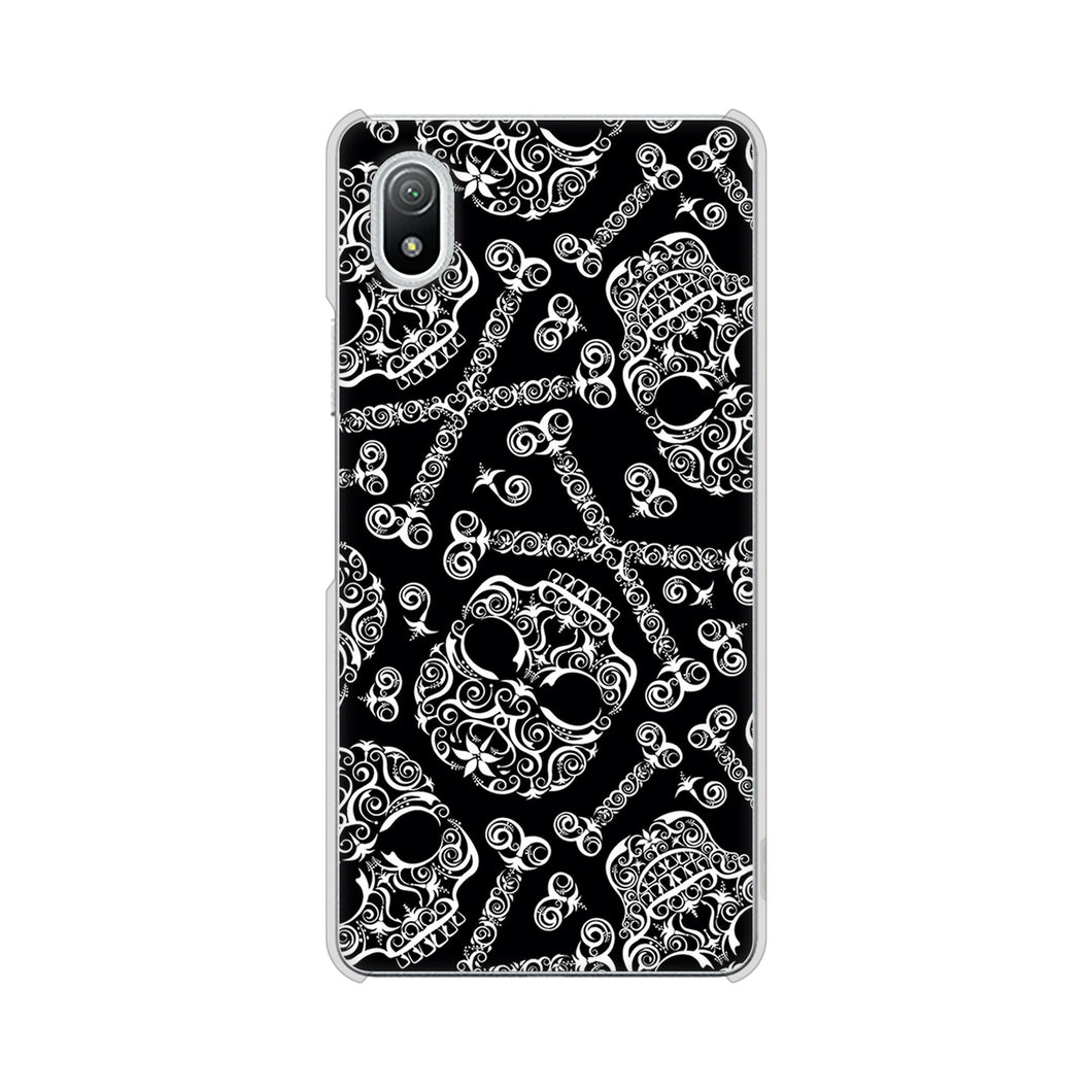 Xperia Ace III SO-53C docomo 高画質仕上げ 背面印刷 ハードケース 【363 ドクロの刺青】
