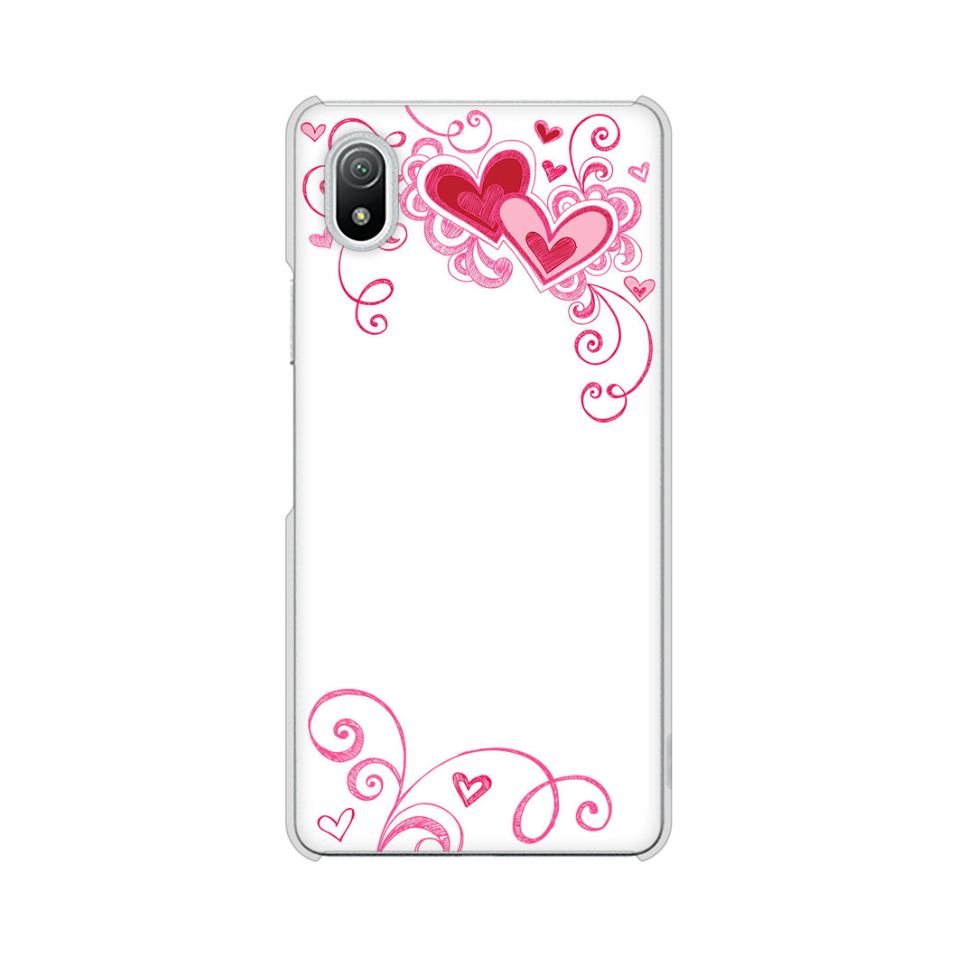 Xperia Ace III SO-53C docomo 高画質仕上げ 背面印刷 ハードケース プリティハート