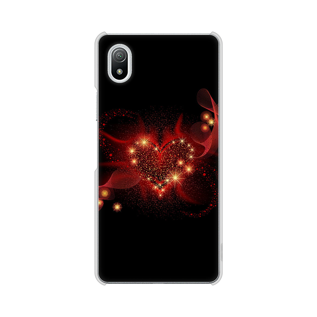 Xperia Ace III SO-53C docomo 高画質仕上げ 背面印刷 ハードケース きらめきハート