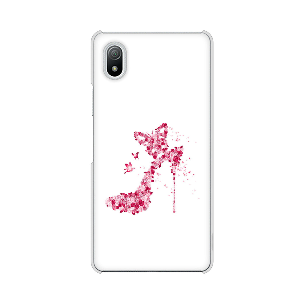 Xperia Ace III SO-53C docomo 高画質仕上げ 背面印刷 ハードケース 【387 薔薇のハイヒール】