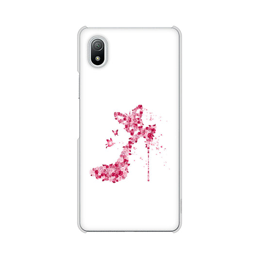 Xperia Ace III SO-53C docomo 高画質仕上げ 背面印刷 ハードケース 【387 薔薇のハイヒール】