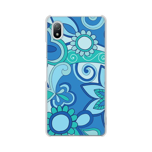 Xperia Ace III SO-53C docomo 高画質仕上げ 背面印刷 ハードケース 【409 ブルーミックス】