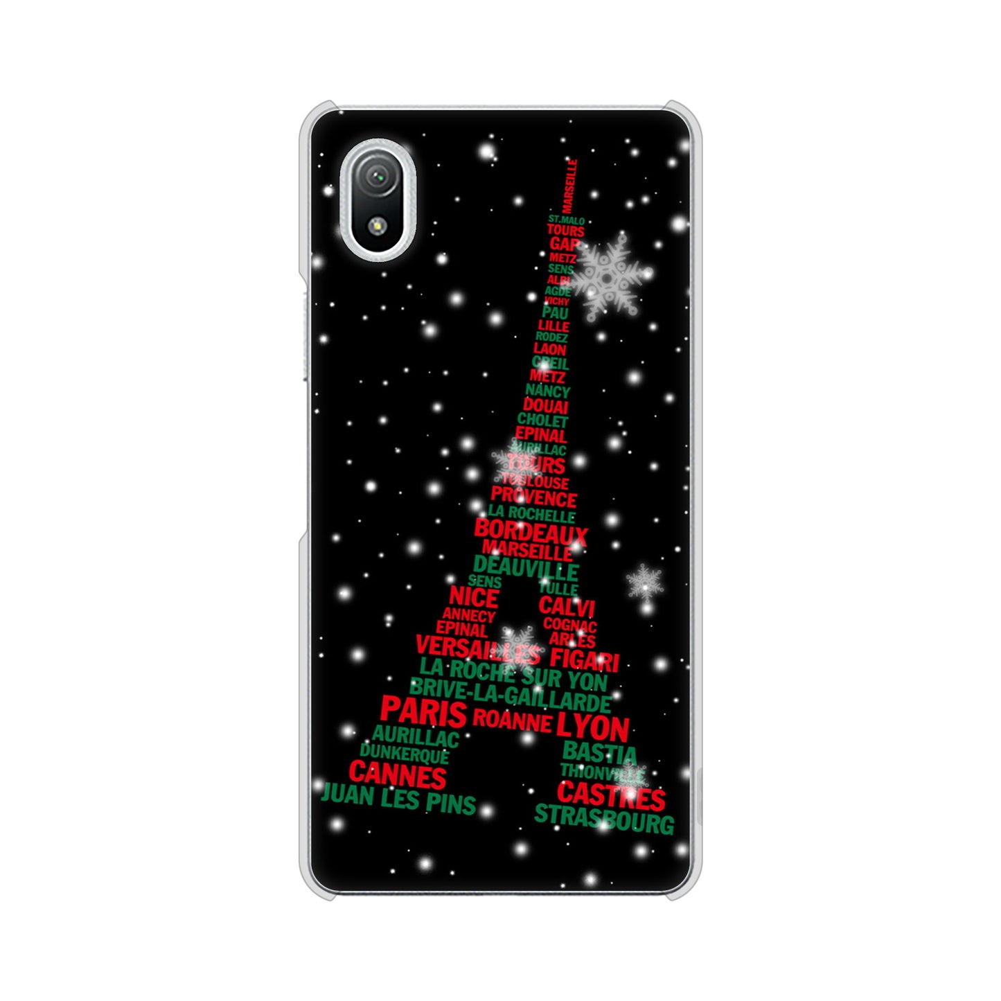 Xperia Ace III SO-53C docomo 高画質仕上げ 背面印刷 ハードケース エッフェル塔