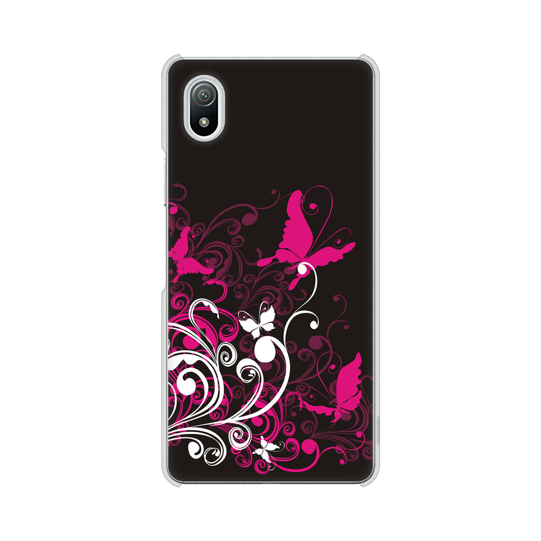 Xperia Ace III SO-53C docomo 高画質仕上げ 背面印刷 ハードケース バタフライ
