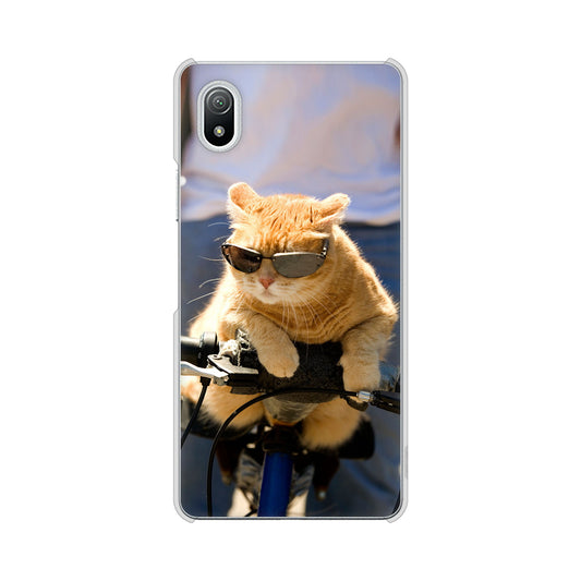 Xperia Ace III SO-53C docomo 高画質仕上げ 背面印刷 ハードケース 【595 にゃんとサイクル】