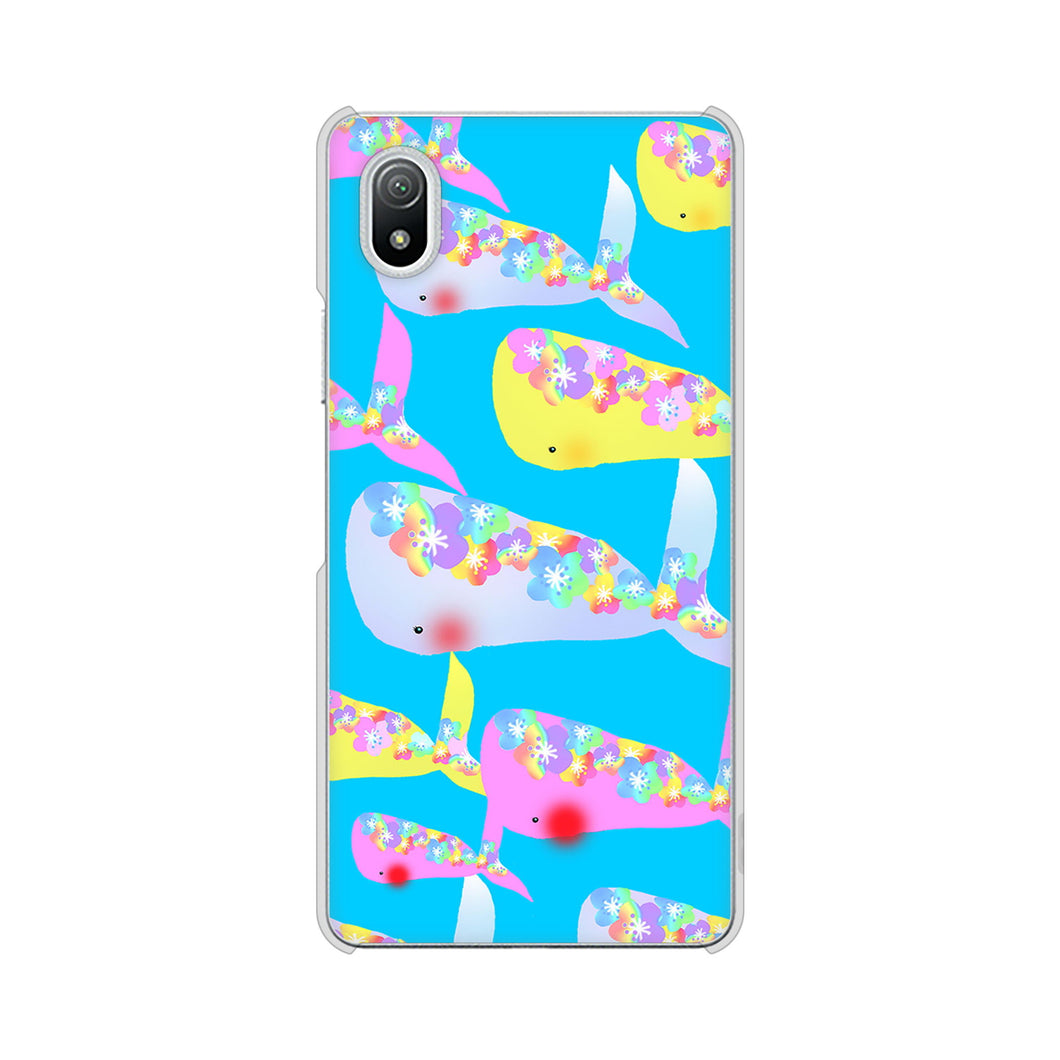 Xperia Ace III SO-53C docomo 高画質仕上げ 背面印刷 ハードケース 【1045 くじらの仲間】