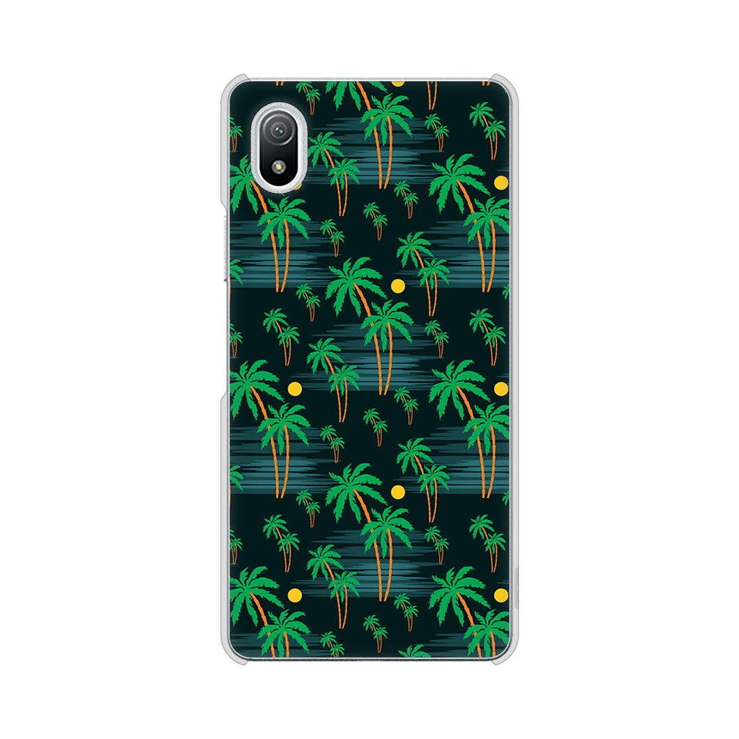 Xperia Ace III SO-53C docomo 高画質仕上げ 背面印刷 ハードケース 【1315 月夜とヤシ】